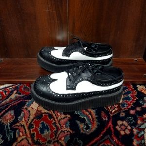 Black And White Oxford Platforms